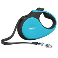 Рулетка-поводок AnimAll Deluxe ХS для собак до 12 кг/3 метра, бирюзовый-черный Рулетка-поводок AnimAll Deluxe ХS для собак до 12 кг/3 метра, бирюзовый-черный