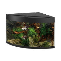 Кутовий акваріум Ferplast Dubai Corner 90 Black з LED-освітленням, 180 л Кутовий акваріум Ferplast Dubai Corner 90 Black з LED-освітленням, 180 л