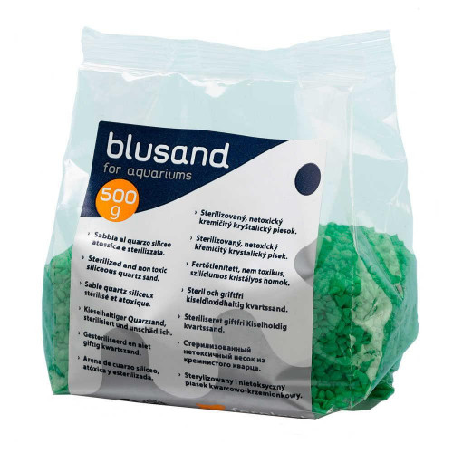 Кварцовий пісок Ferplast Blusand Green для акваріума зелений, 500 г