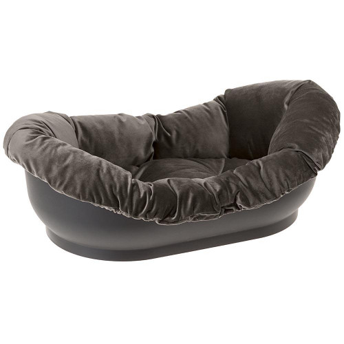 Пластиковий лежак Ferplast Dormeuse з м'якою підкладкою для котів і собак, 73×45×24 см