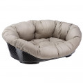 Пластиковий лежак Ferplast Sofa 6 в комплекті з подушкою для собак і котів, 73×55×27 см
