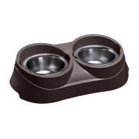 Ferplast Duo Feed 01 стальная миска с пластиковой подставкой с защитой против скольжения, 1 л Ferplast Duo Feed 01 стальная миска с пластиковой подставкой с защитой против скольжения, 1 л