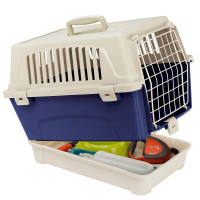 Переноска Ferplast Carrier Atlas 10 Organizer для кошек и собак, бело-синяя, 48×33.2×33.6 см Переноска Ferplast Carrier Atlas 10 Organizer для кошек и собак, бело-синяя, 48×33.2×33.6 см