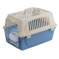Переноска Ferplast Carrier Atlas 10 Open для кошек и собак, бело-голубая, 48.5×32.5×29 см