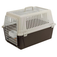 Переноска Ferplast Carrier Atlas 30 Open для кошек и собак, бело-коричневая, 48.5×32.5×29 см Переноска Ferplast Carrier Atlas 30 Open для кошек и собак, бело-коричневая, 48.5×32.5×29 см