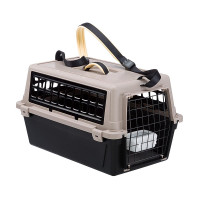 Переноска з ременем Ferplast Carrier Atlas 10 Trendy Plus для котів і собак, бежево-чорна, 48.5×32.5×29 см Переноска з ременем Ferplast Carrier Atlas 10 Trendy Plus для котів і собак, бежево-чорна, 48.5×32.5×29 см