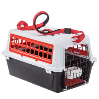 Переноска с ремнем Ferplast Carrier Atlas 20 Trendy Plus для кошек и собак, красно-белая, 58.5×37×32 см Переноска с ремнем Ferplast Carrier Atlas 20 Trendy Plus для кошек и собак, красно-белая, 58.5×37×32 см