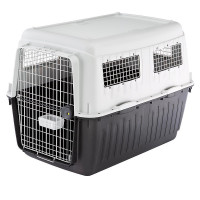 Переноска Ferplast Carrier Atlas 80 Grey для собак, серо-чёрная, 118×80×88 см