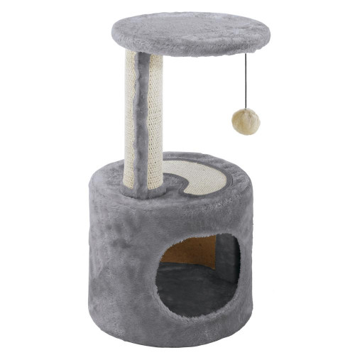 Ferplast PA 4010 Flat Post когтеточка для кошек с игрушкой и домиком, 30x30x57 см