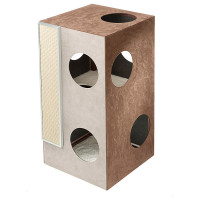 Ferplast Cat Tree Kubo 2 будиночок для котів з кігтеточкою і зонами для відпочинку та ігор, 45x47x89 см Ferplast Cat Tree Kubo 2 будиночок для котів з кігтеточкою і зонами для відпочинку та ігор, 45x47x89 см
