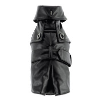 Пальто Ferplast Sherlock LUX TG 34 з нашийником, для собак, чорне, 25-29 см Пальто Ferplast Sherlock LUX TG 34 з нашийником, для собак, чорне, 25-29 см