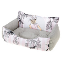 Лежанка из синтетической ткани Ferplast Royal 60 Bedding Lady Rabbit для кошек и собак, 60×50×28 см Лежанка из синтетической ткани Ferplast Royal 60 Bedding Lady Rabbit для кошек и собак, 60×50×28 см