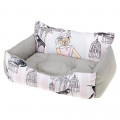 Лежанка з синтетичної тканини Ferplast Royal 80 Bedding Lady Rabbit для котів і собак, 78×56×28 см