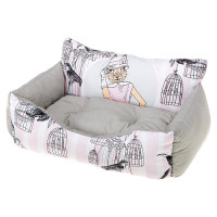 Лежанка из синтетической ткани Ferplast Royal 80 Bedding Lady Rabbit для кошек и собак, 78×56×28 см Лежанка из синтетической ткани Ferplast Royal 80 Bedding Lady Rabbit для кошек и собак, 78×56×28 см