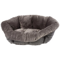 Оксамитова подушка для ліжок Ferplast Spare Sofa Prestige 6 Grey для котів і собак, 73×55×27 см Оксамитова подушка для ліжок Ferplast Spare Sofa Prestige 6 Grey для котів і собак, 73×55×27 см