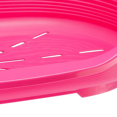 Пластиковий лежак Ferplast Siesta Deluxe 6 Pink з антиковзаючим покриттям, 70.5×52×23.5 см