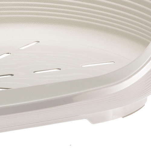 Пластиковий лежак Ferplast Siesta Deluxe 6 White з антиковзаючим покриттям, 70.5×52×23.5 см