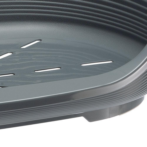 Пластиковий лежак Ferplast Siesta Deluxe 6 Grey з антиковзаючим покриттям, 70.5×52×23.5 см