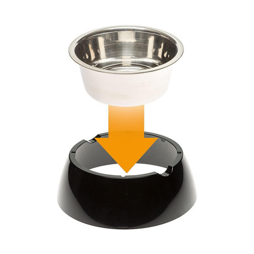 Ferplast Jolie Medium Black Bowl металева миска для собак і кішок, 20 см
