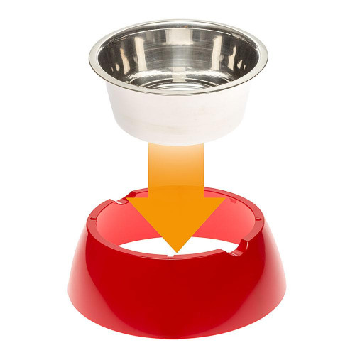 Ferplast Jolie Large Red Bowl металлическая миска для собак и кошек, 23,3 см