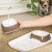 Ferplast Glam Tray Small Dove Grey пастіковий піднос з мисками для кішок і собак, сірий, 40x23x5,5 см