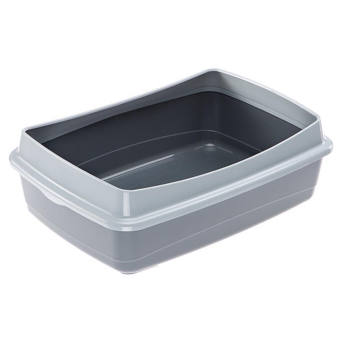Відкритий туалет Ferplast Litter Tray NIP PLUS 20 для кішок з фіксатором гігієнічного мішка, 55x40x17,5 см