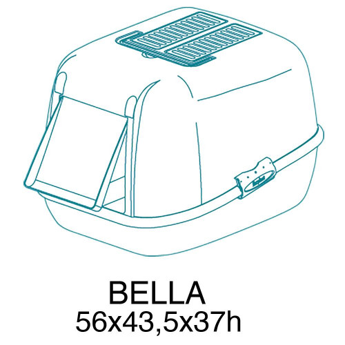 Закрытый туалет Ferplast Toilet Home Bella Restyling для кошек