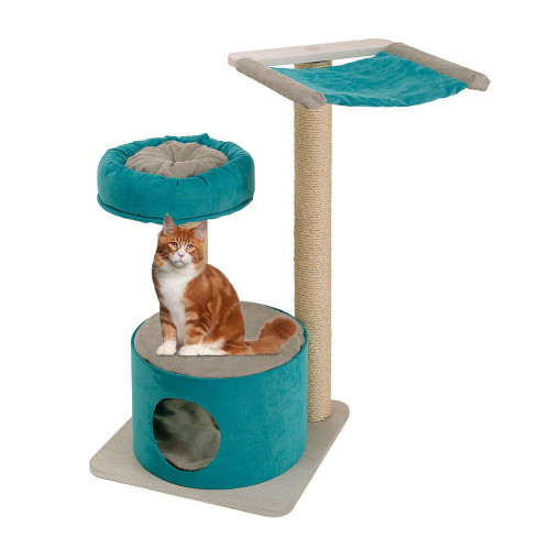 Ferplast Cat Tree Jago ігровий комплекс для котів з поличками, спальним місцем і колонами, 50x50x94,5 см