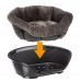 Оксамитова подушка для ліжок Ferplast Spare Sofa Prestige 6 Grey для котів і собак, 73×55×27 см