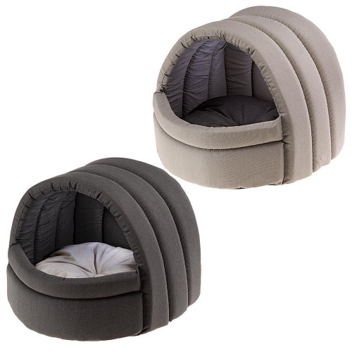 Будиночок Ferplast Alveo 40 House Brown-dove Grey напівкруглий для котів, 40×39×35 см