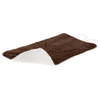 Двосторонній хутряний килим Ferplast Nanna 70 Soft Blanket Brown для собак і котів, коричневий, 57×38 см Двосторонній хутряний килим Ferplast Nanna 70 Soft Blanket Brown для собак і котів, коричневий, 57×38 см