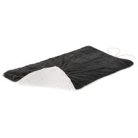 Двухсторонний меховой ковёр Ferplast Nanna 100 Soft Blanket Black для собак и кошек, чёрный, 98×65 см Двухсторонний меховой ковёр Ferplast Nanna 100 Soft Blanket Black для собак и кошек, чёрный, 98×65 см