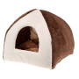 Меховой Домик Пирамида Ferplast Tipi Medium House Soft Brown для кошек, коричневый, 42×42×36 см