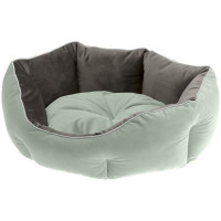Оксамитовий диван Ferplast Queen 50 Green-Grey для котів і собак, 50×40×18 см Оксамитовий диван Ferplast Queen 50 Green-Grey для котів і собак, 50×40×18 см