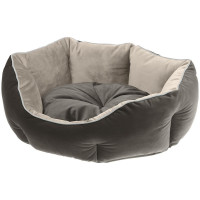 Бархатный диван Ferplast Queen 50 Beige-Grey для кошек и собак, 50×40×18 см Бархатный диван Ferplast Queen 50 Beige-Grey для кошек и собак, 50×40×18 см