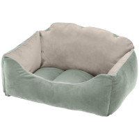 Бархатная кровать Ferplast Milord 55 Bedding Green-Beige для собак и кошек, 55×45×26 см Бархатная кровать Ferplast Milord 55 Bedding Green-Beige для собак и кошек, 55×45×26 см