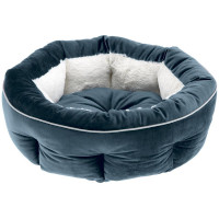Оксамитове ліжко Ferplast Marquis 55 Bedding Blue-Ivory для котів і собак, 55×20 см Оксамитове ліжко Ferplast Marquis 55 Bedding Blue-Ivory для котів і собак, 55×20 см