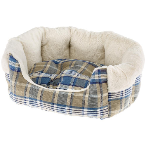 Хутряний диван Ferplast Etoile 2 Blue Dogbed для собак і котів, 45×46×20 см