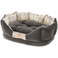 Лежак с двусторонней подушкой Ferplast Charles 50 Bedding Brown для кошек и собак, 45×35×17 см Лежак с двусторонней подушкой Ferplast Charles 50 Bedding Brown для кошек и собак, 45×35×17 см