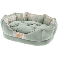 Лежак з двосторонньою подушкою Ferplast Charles 50 Bedding Green для котів і собак, 45×35×17 см Лежак з двосторонньою подушкою Ferplast Charles 50 Bedding Green для котів і собак, 45×35×17 см