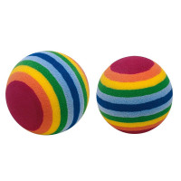 Резиновые мячки PA 5404 Rainbow Ball в полоску для кошек (x2) Резиновые мячки PA 5404 Rainbow Ball в полоску для кошек (x2)