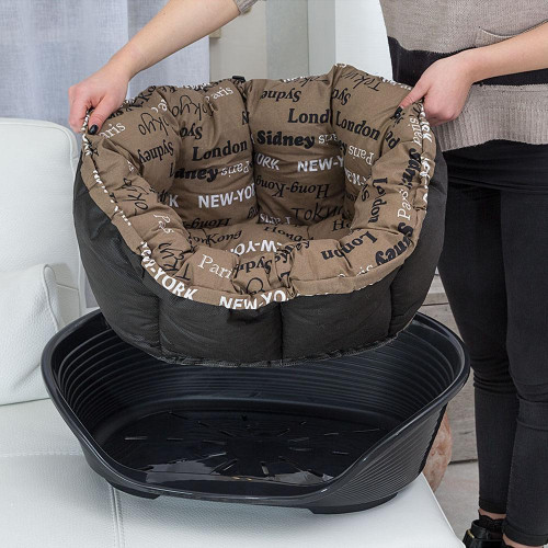Подушка до лежанки Ferplast Spare Sofa Triangle 8 для котів і собак, коричнева, 74×52 см
