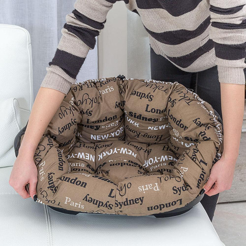 Подушка до лежанки Ferplast Spare Sofa Cushion 10 для котів і собак, з принтом, 84×60 см