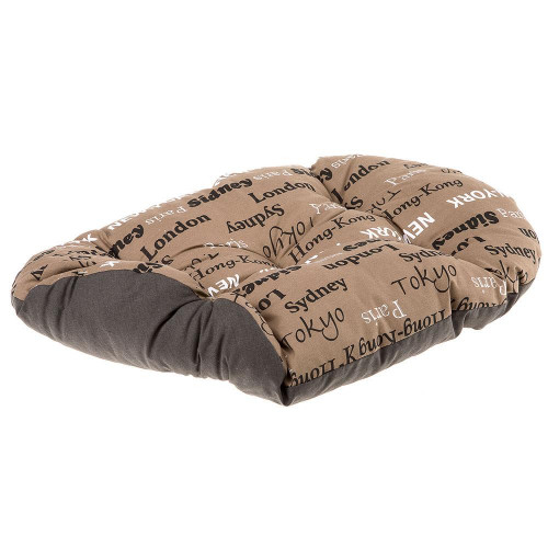 Подушка-підстилка Ferplast Relax 78/8 Map Blue-Grey-Black для котів і собак, 78×50 см
