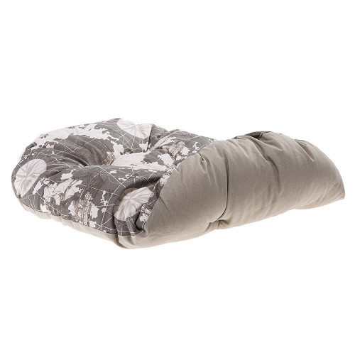 Мягкий лежак Ferplast Dandy C 65 Map Blue-Grey для собак и кошек, 65×46×17 см