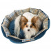 Лежак з двосторонньою подушкою Ferplast Charles 60 Bedding Blue для котів і собак, 56×42×20 см