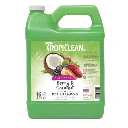 Шампунь Tropiclean Berry and Coconut 1:16 глибоке очищення 3,78 л.