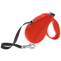 Поводок-рулетка для собак до 25 кг Ferplast Amigo Easy M Tape Rosso c лентой, красный, 5 м Поводок-рулетка для собак до 25 кг Ferplast Amigo Easy M Tape Rosso c лентой, красный, 5 м