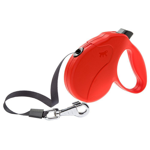 Поводок-рулетка для собак до 12 кг Ferplast Amigo Easy Mini Tape c стрічкою, червоний, 3 м
