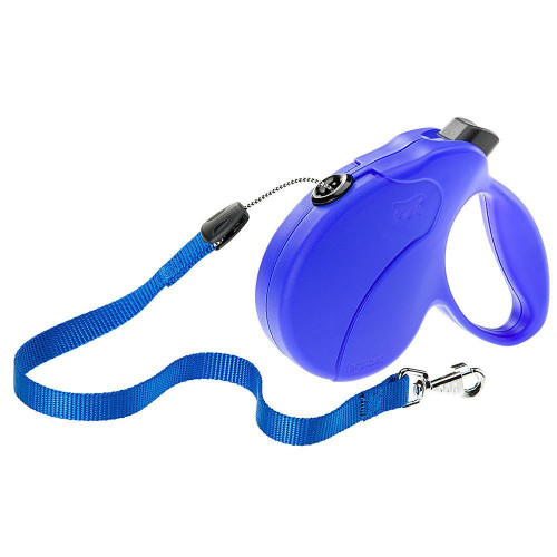 Поводок-рулетка для собак до 15 кг Ferplast Amigo Easy S Cord Blue cо шнуром, синій, 5 м